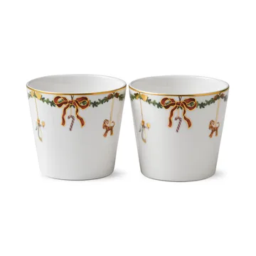 Stjerne Riflet Jul serveringskop 2 stk - 30 cl - Royal Copenhagen