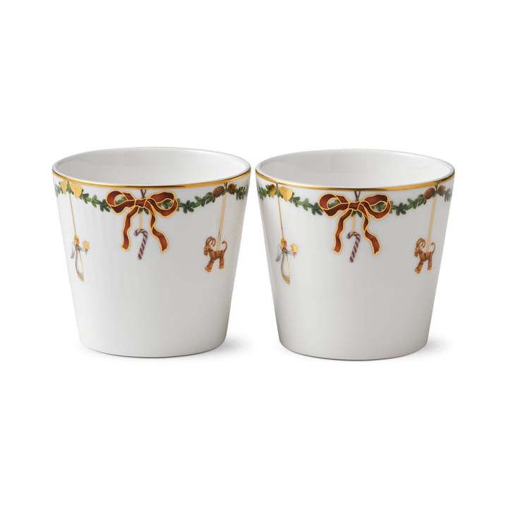 Stjerne Riflet Jul serveringskop 2 stk, 30 cl Royal Copenhagen