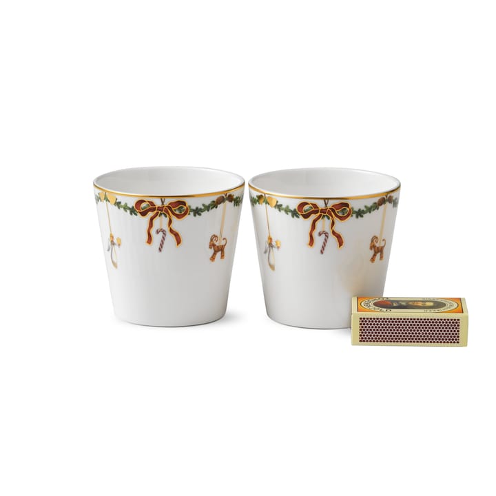 Stjerne Riflet Jul serveringskop 2 stk, 30 cl Royal Copenhagen