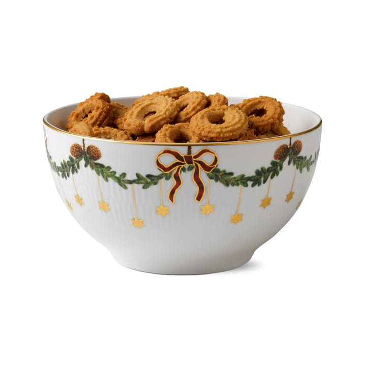 Stjerne Riflet Jul serveringsskål, 180 cl Royal Copenhagen