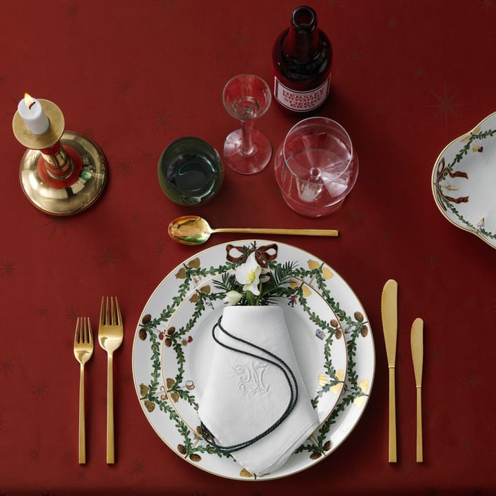 Stjerne Riflet Jul tallerken, Ø 19 cm Royal Copenhagen