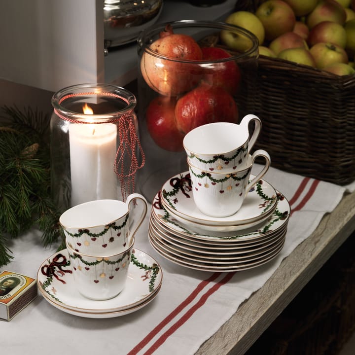 Stjerne Riflet Jul tallerken, Ø 19 cm Royal Copenhagen