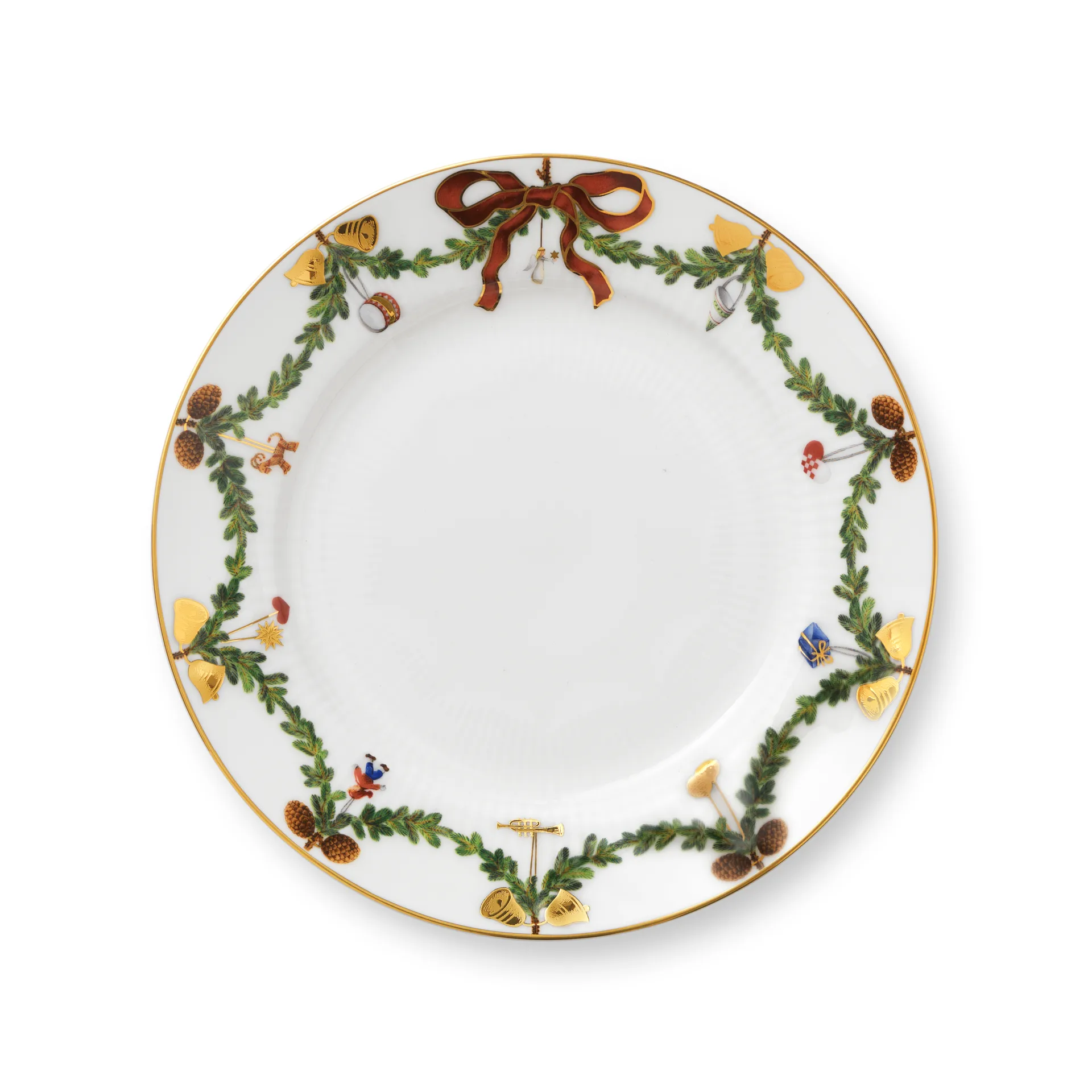 Stjerne Riflet Jul tallerken, Ø 19 cm Royal Copenhagen