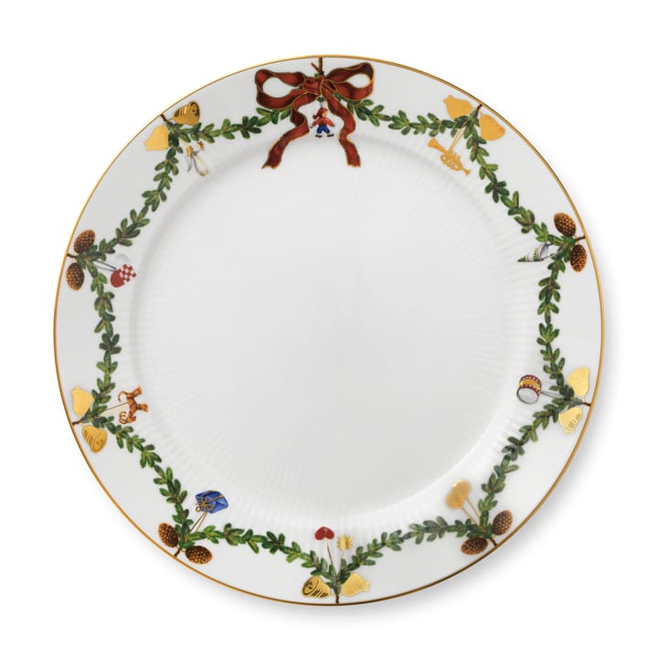 Stjerne Riflet Jul tallerken, Ø 27 cm Royal Copenhagen