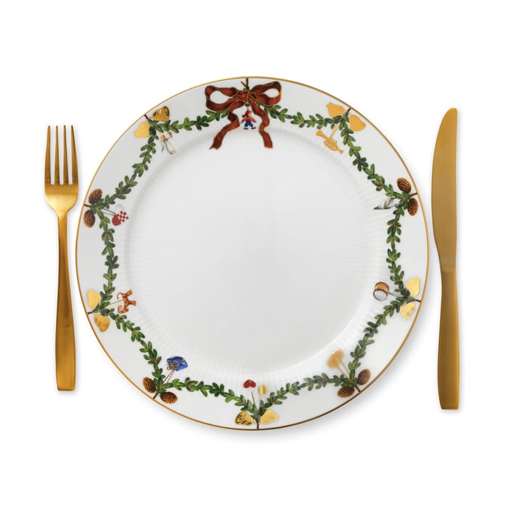 Stjerne Riflet Jul tallerken, Ø 27 cm Royal Copenhagen