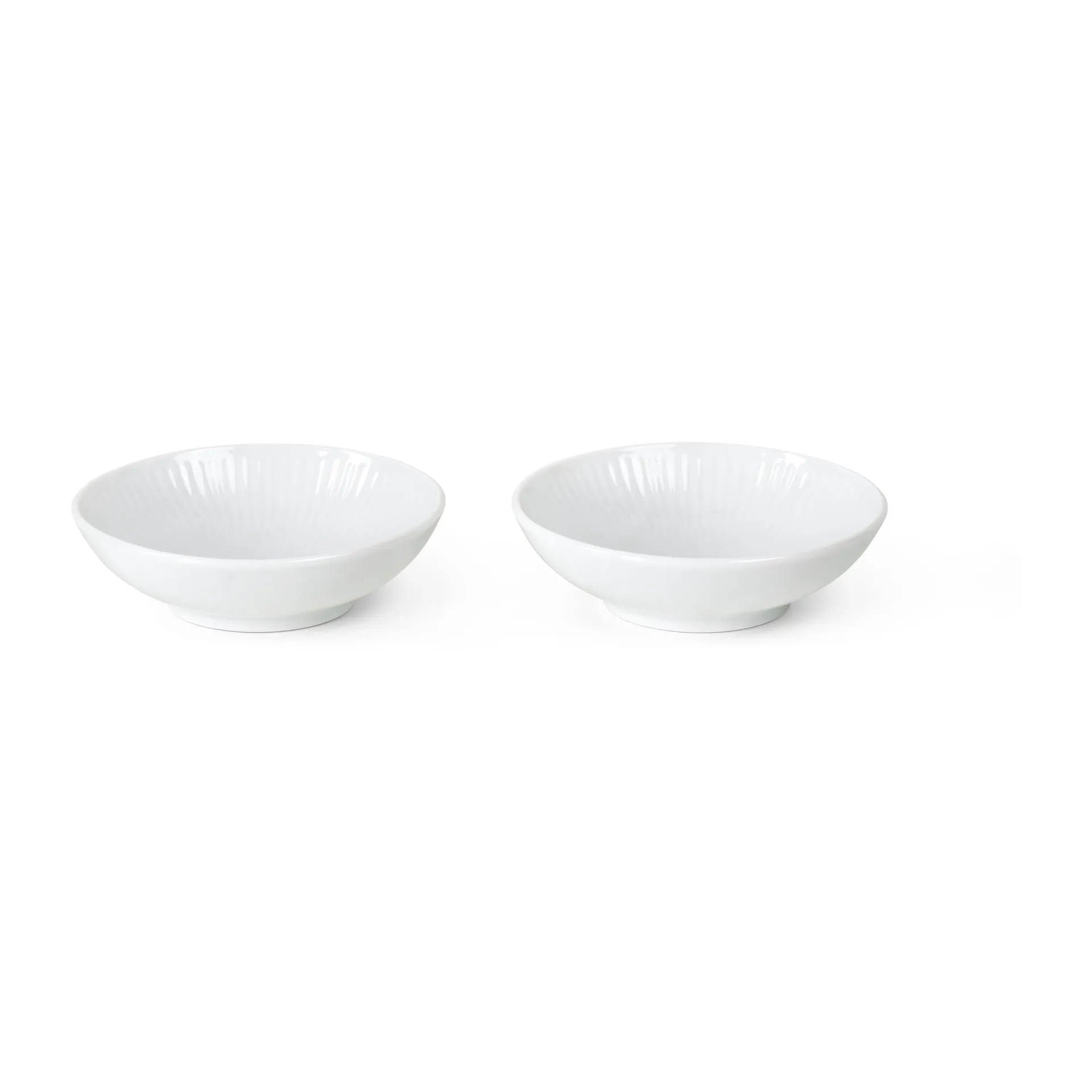 White Fluted dipskål 2-pak, 9 cl Royal Copenhagen