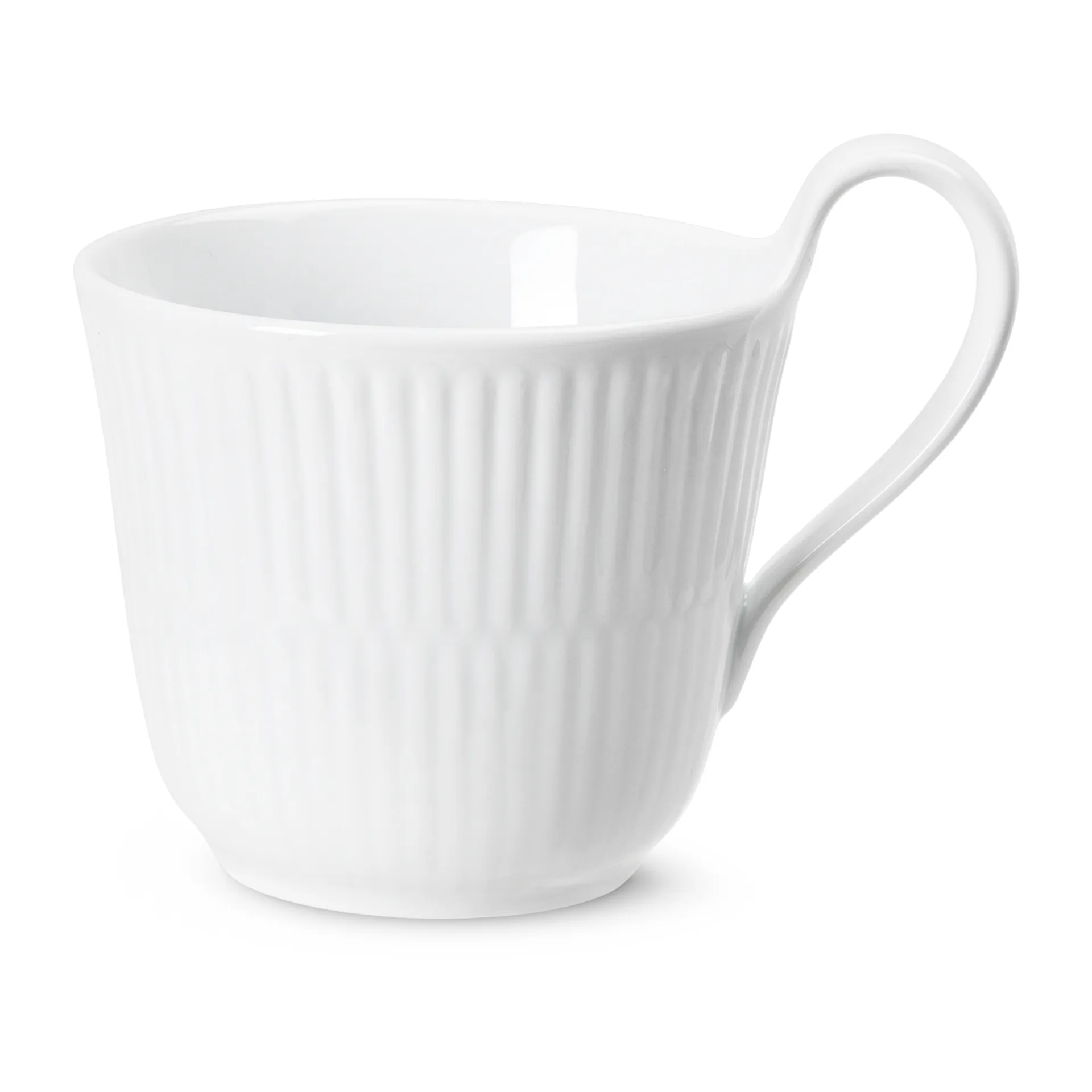 White Fluted krus med høj hank, 25 cl Royal Copenhagen