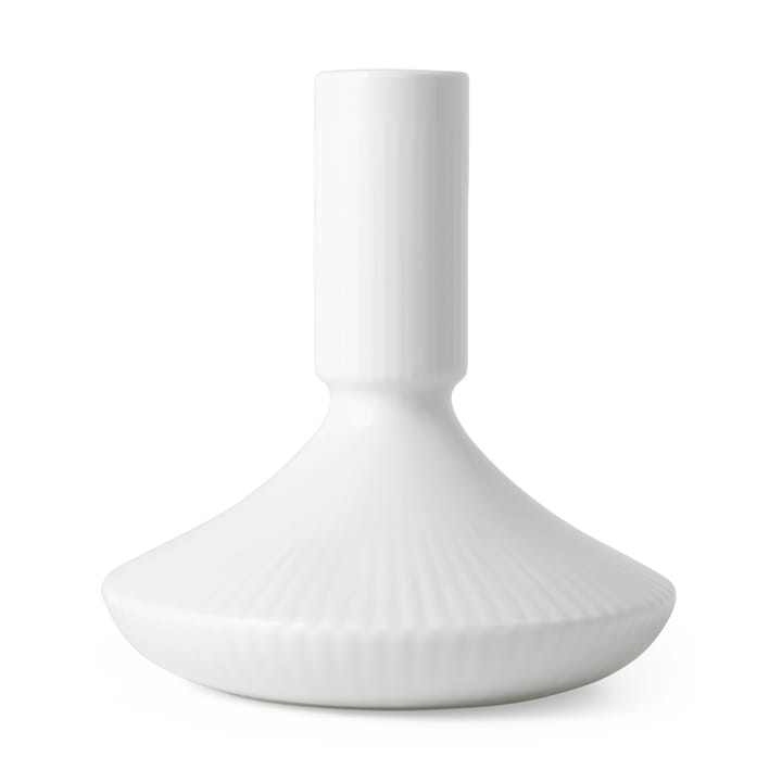 White Fluted lysestage 12 cm - Hvid - Royal Copenhagen