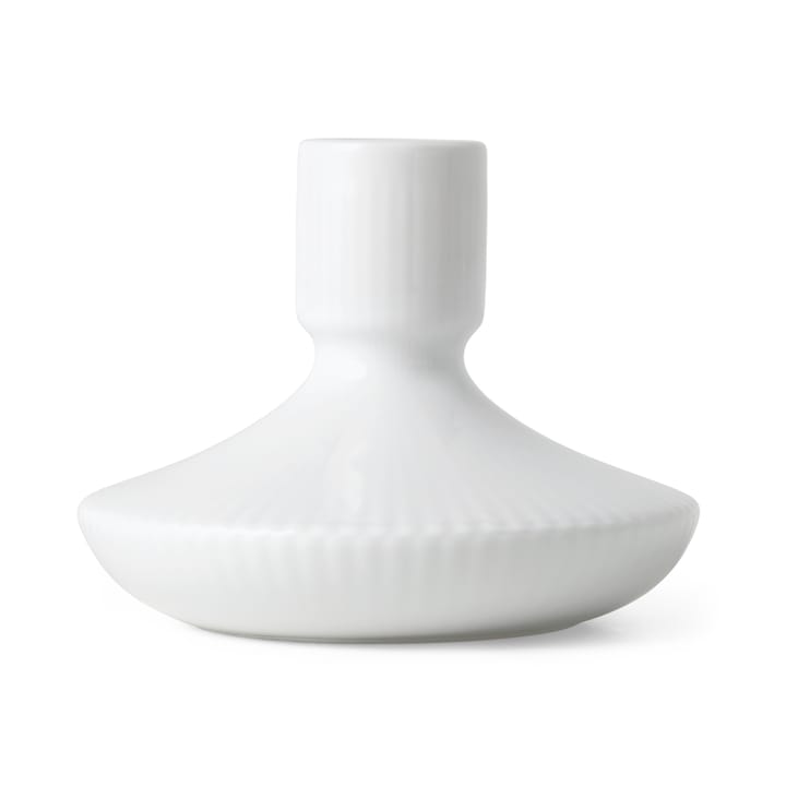 White Fluted lysestage 8 cm - Hvid - Royal Copenhagen