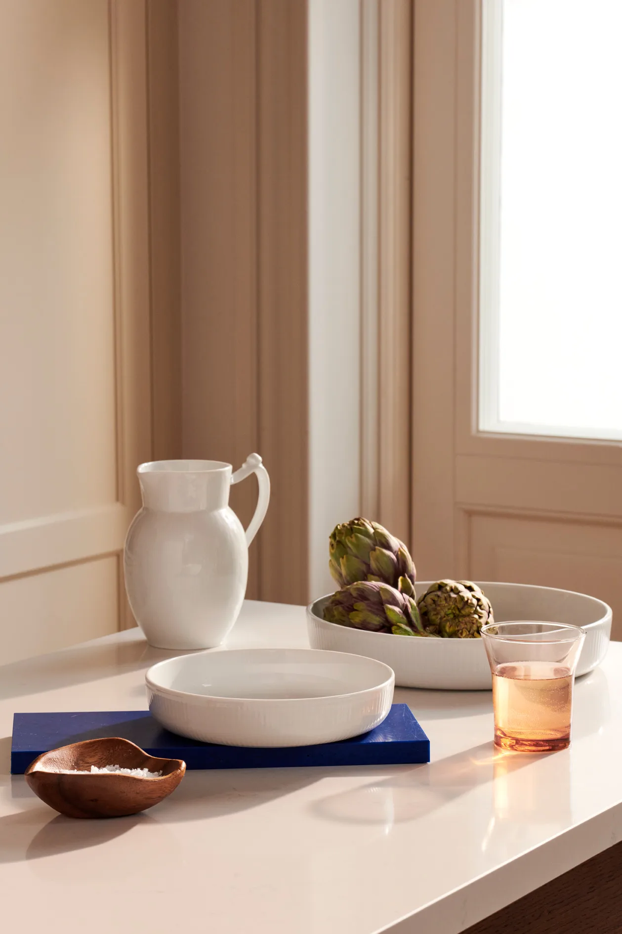 White Fluted ovnfast fad Ø18,5 cm, White Royal Copenhagen