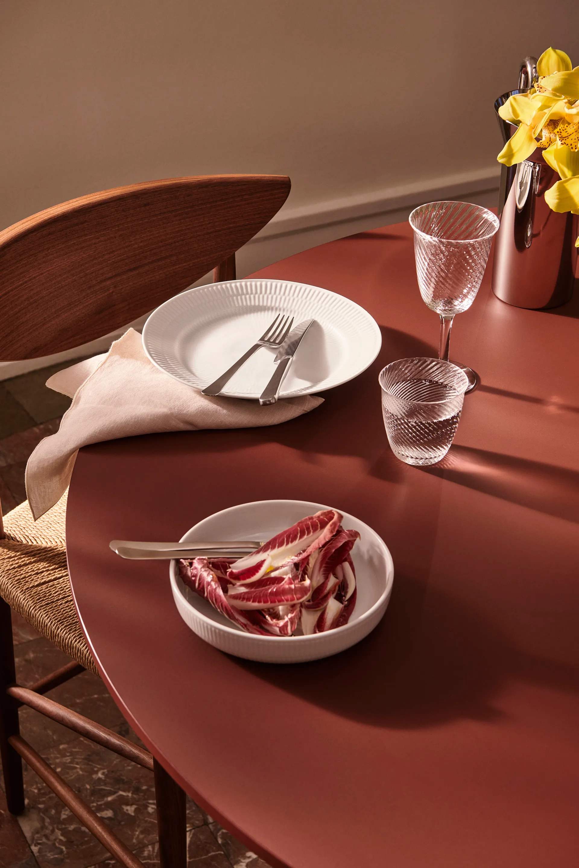 White Fluted ovnfast fad Ø18,5 cm, White Royal Copenhagen