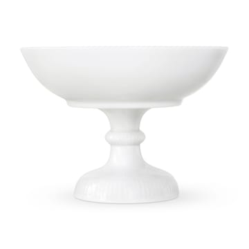 White Fluted skål på fod - Ø21 cm - Royal Copenhagen