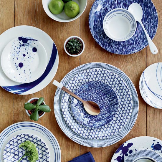 Pacific tallerken blå 6 dele, 16 cm Royal Doulton