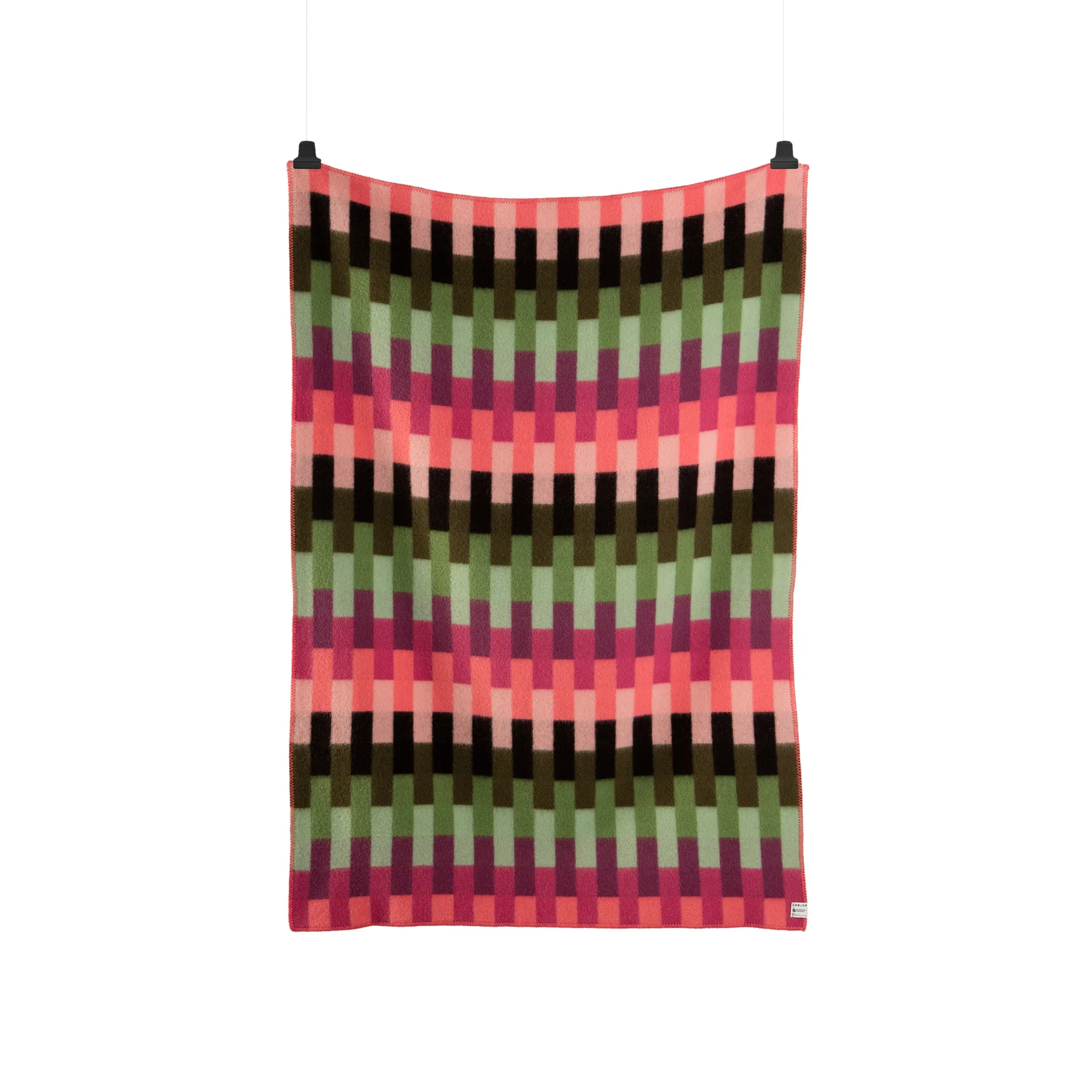 Åsmund Bold tæppe 135x200 cm, Pink-green Røros Tweed