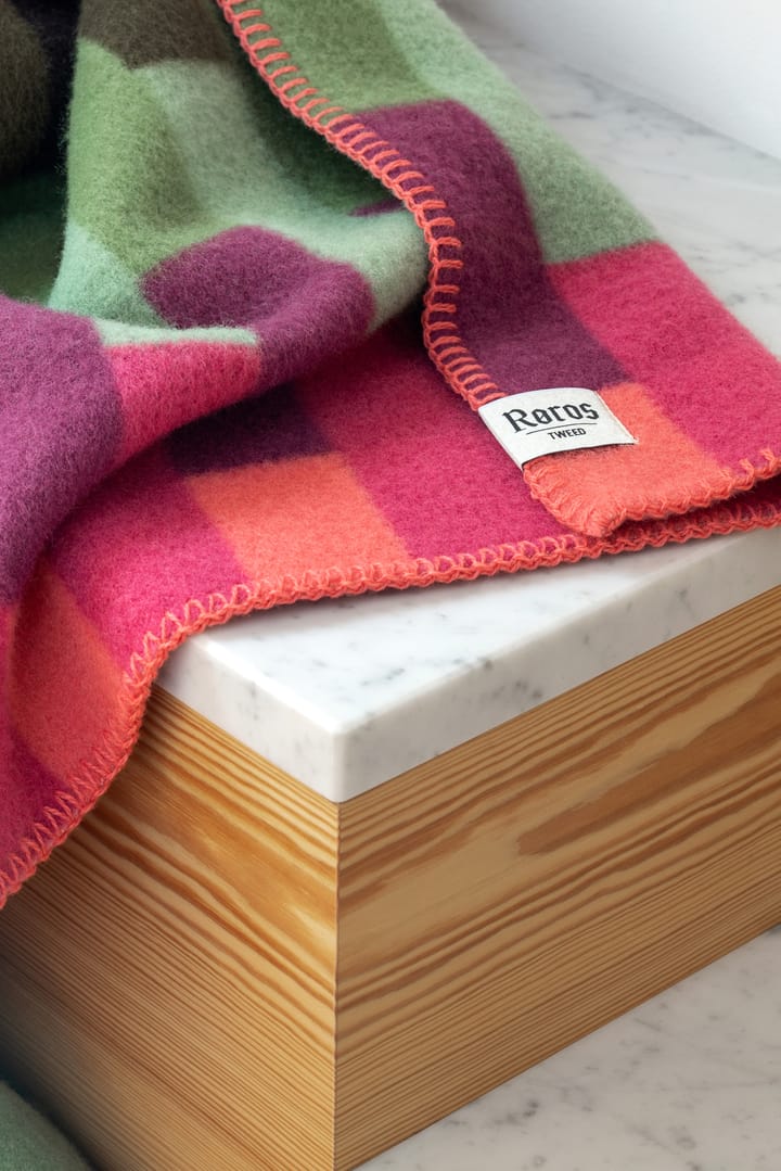 Åsmund Bold tæppe 135x200 cm, Pink-green Røros Tweed