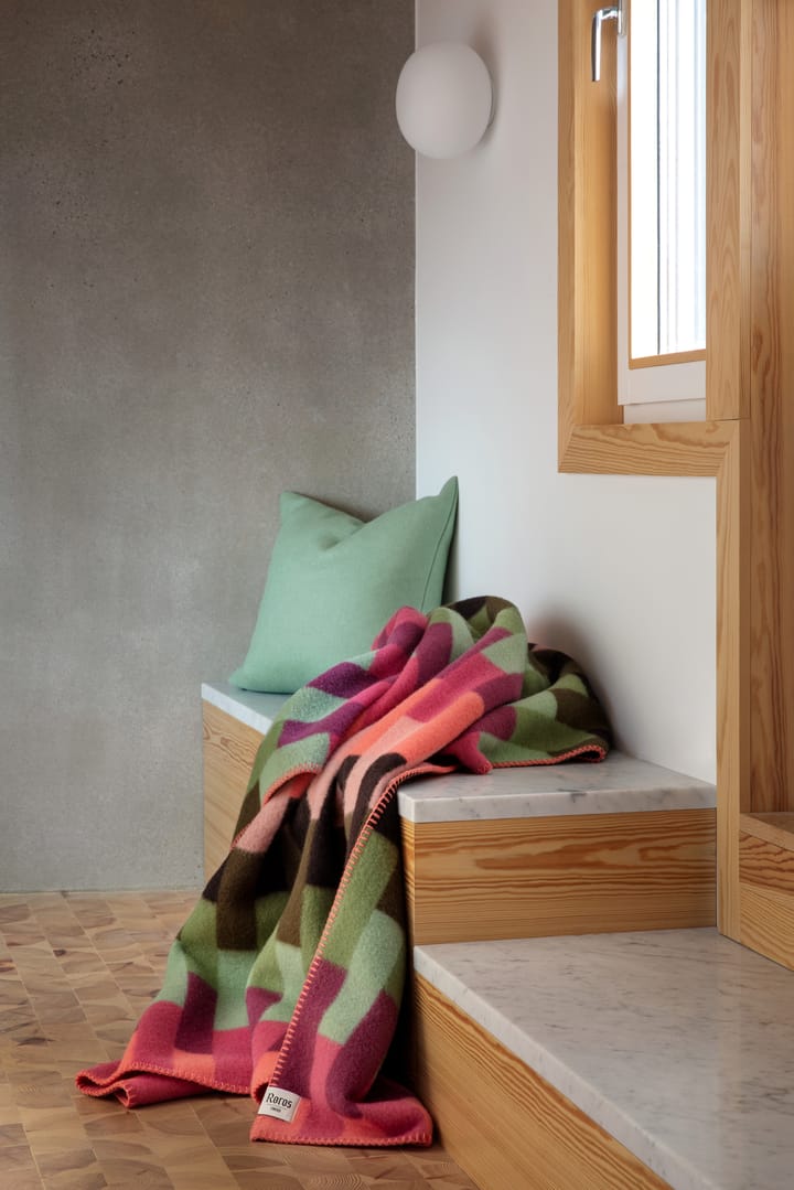 Åsmund Bold tæppe 135x200 cm, Pink-green Røros Tweed