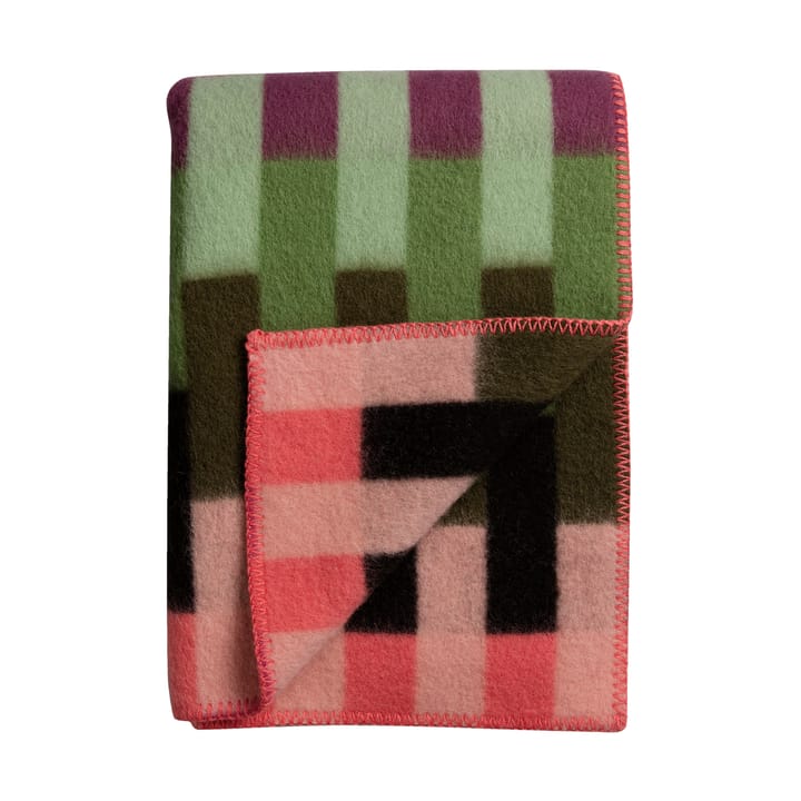 Åsmund boldt tæppe 135x200 cm - Pink-grøn - Røros Tweed