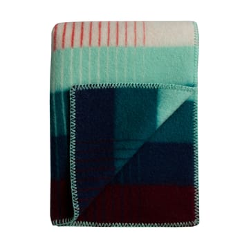 Åsmund gradient tæppe 135x200 cm - Rød-turkis - Røros Tweed