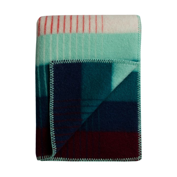 Åsmund Gradient tæppe 135x200 cm, Red-turquoise Røros Tweed