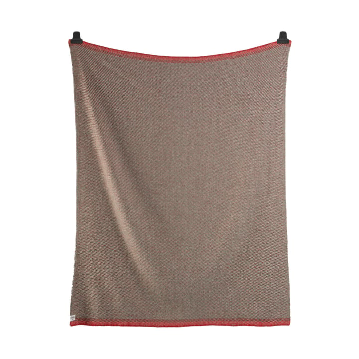 En tæppe 150x200 cm - Grøn-rød - Røros Tweed