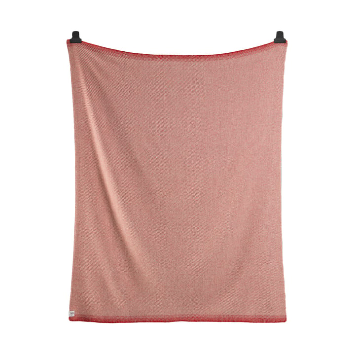 En tæppe 150x200 cm - Lys rød - Røros Tweed