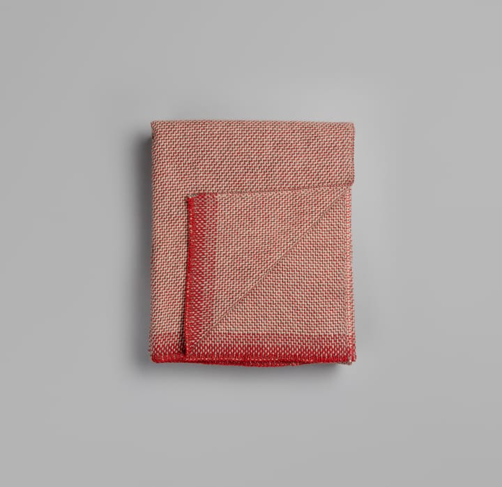 En tæppe 150x200 cm - Lys rød - Røros Tweed
