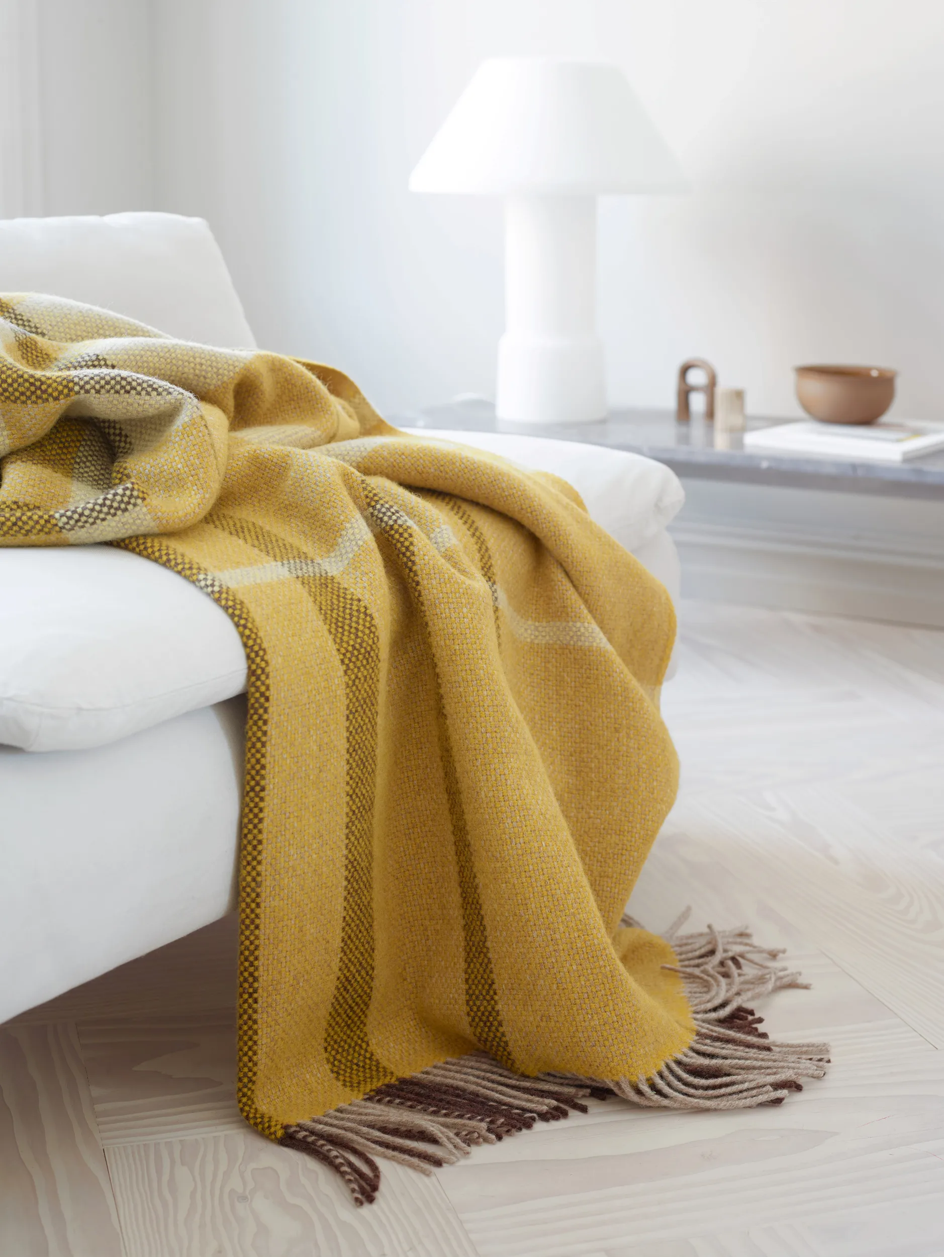 Filos plaid 145x220 cm, Yellow Røros Tweed