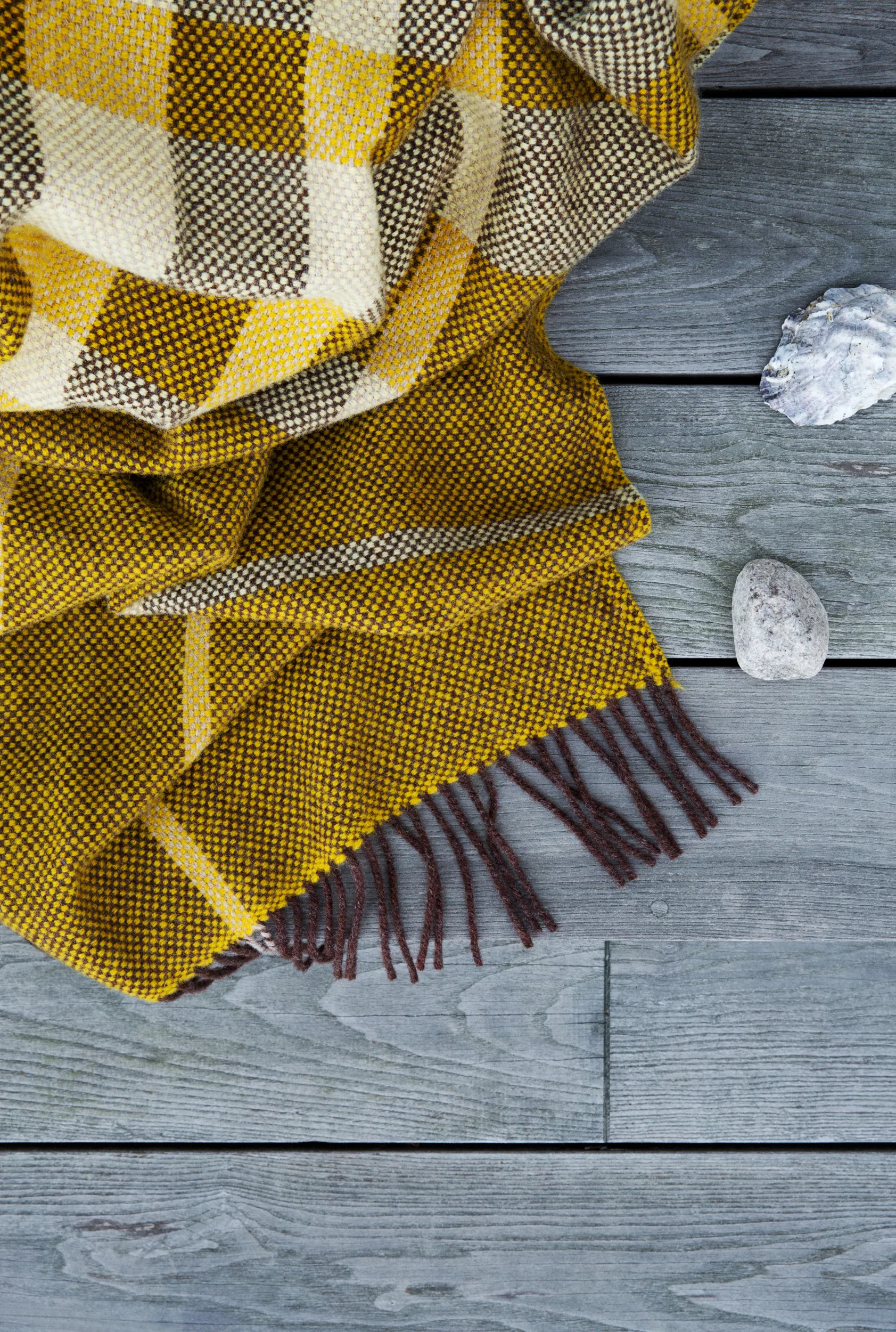 Filos plaid 145x220 cm, Yellow Røros Tweed