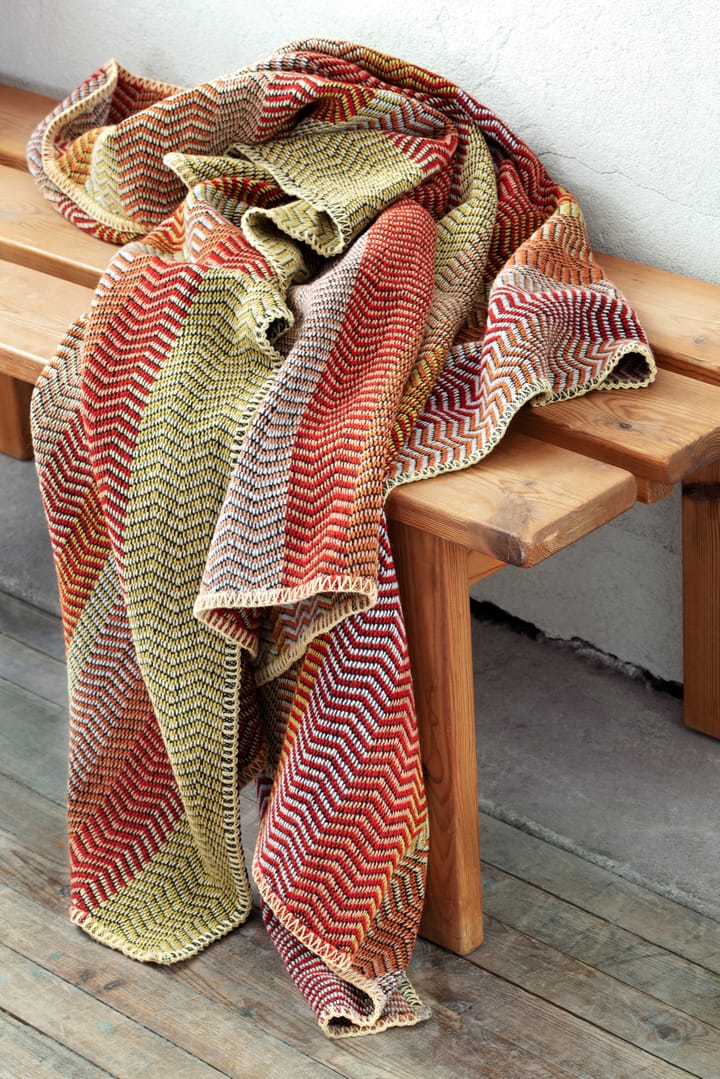 Fri tæppe 150x200 cm, Summer red Røros Tweed