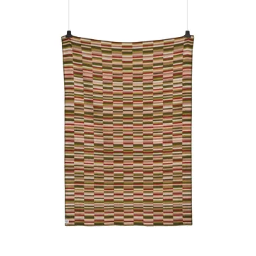 Ida tæppe 135x200 cm - Olive burgundy - Røros Tweed