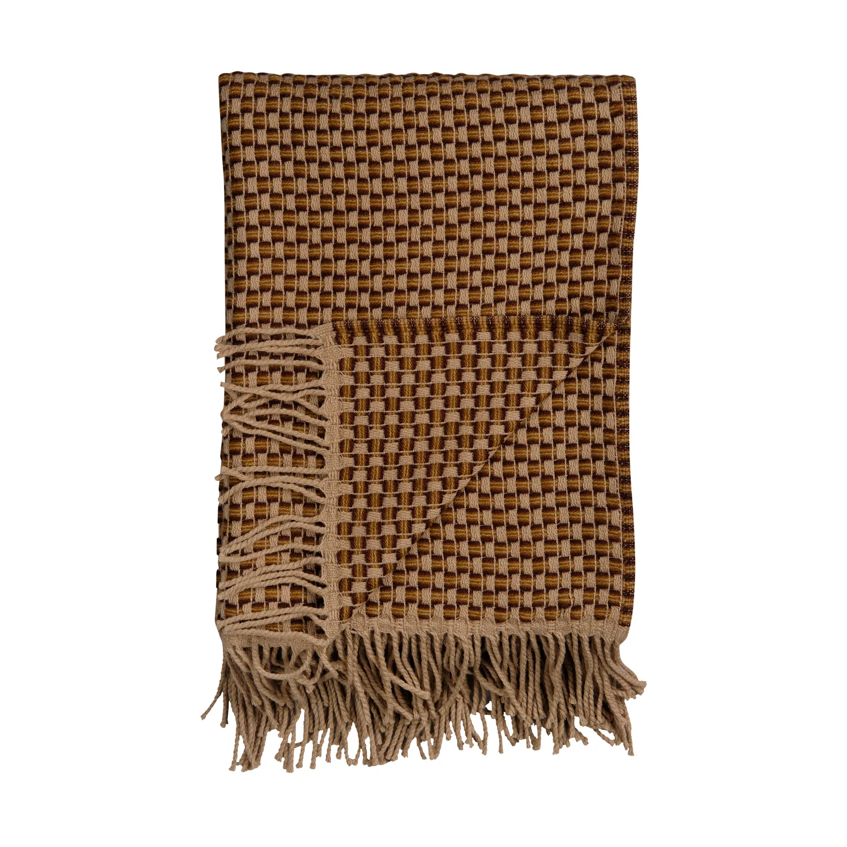 Isak plaid 150x210 cm, Chestnut Røros Tweed