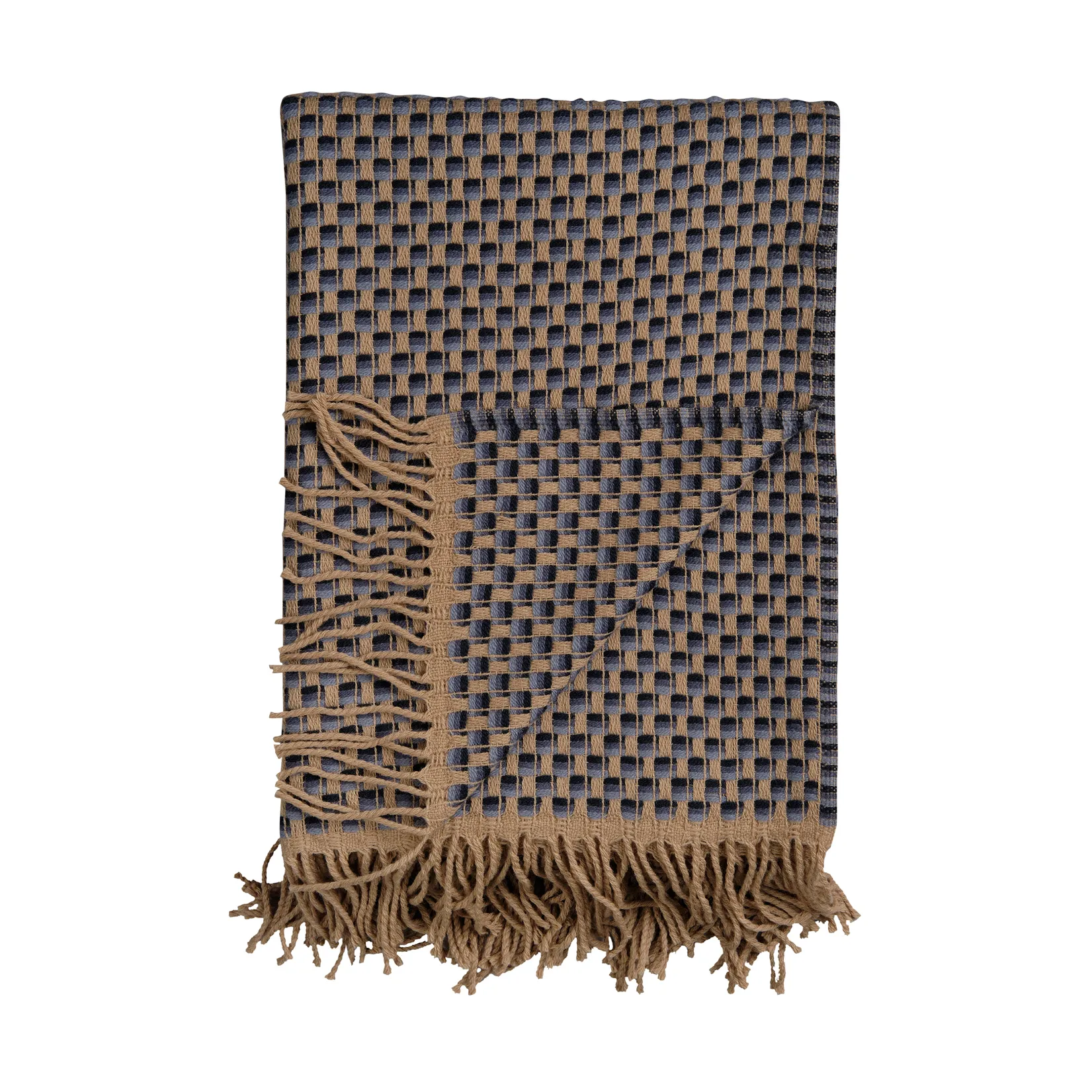 Isak plaid 150x210 cm, Far away blue Røros Tweed