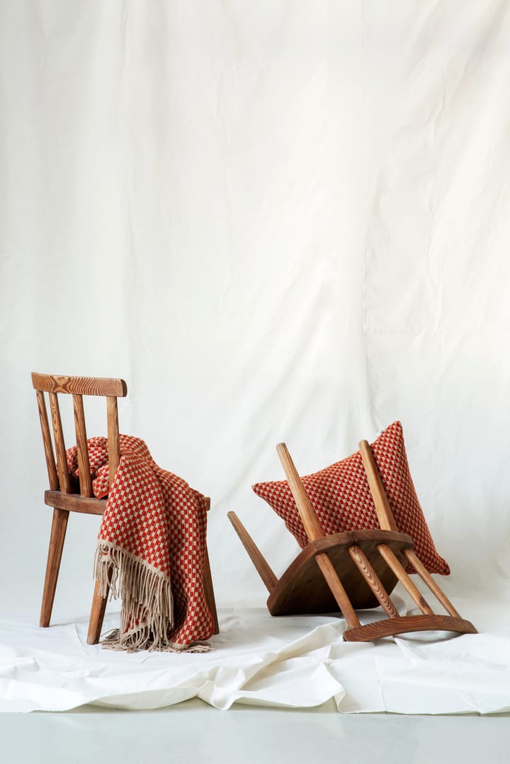 Isak plaid 150x210 cm, Red sumac Røros Tweed