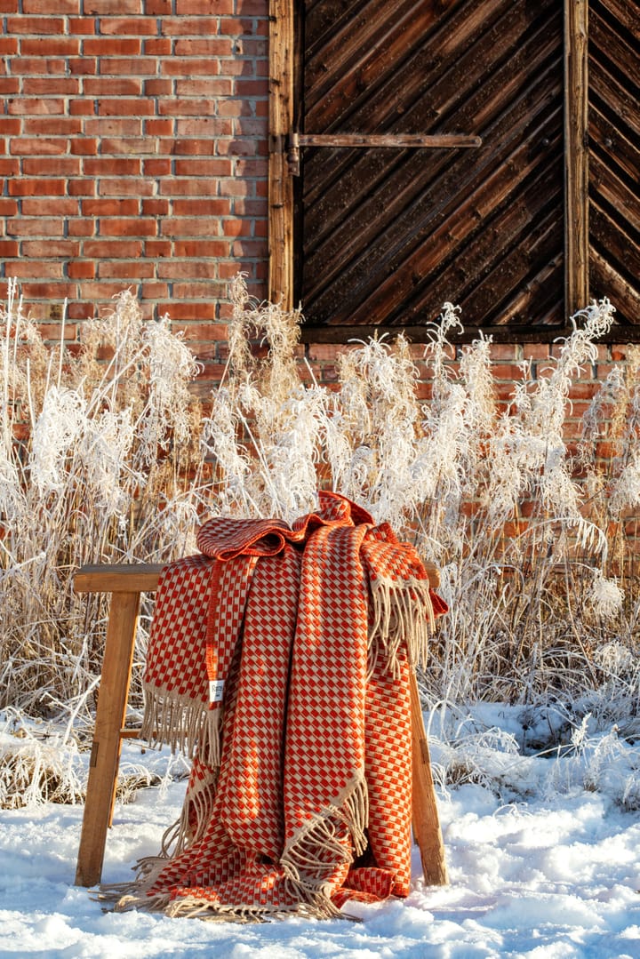 Isak plaid 150x210 cm, Red sumac Røros Tweed