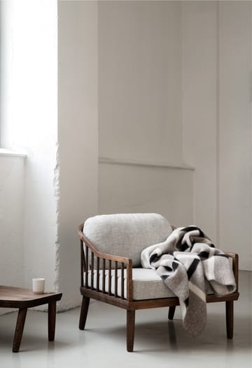 Knut tæppe 135x200 cm - Dove grey - Røros Tweed