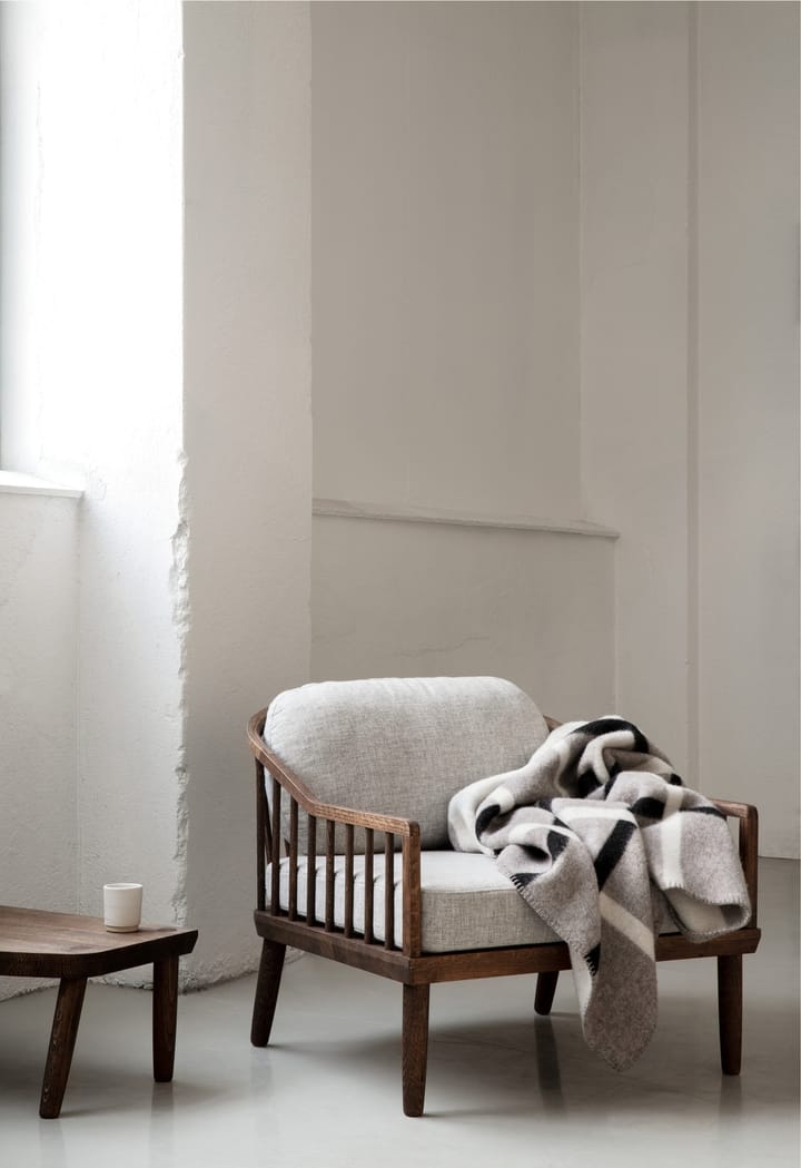Knut tæppe 135x200 cm, Dove grey Røros Tweed