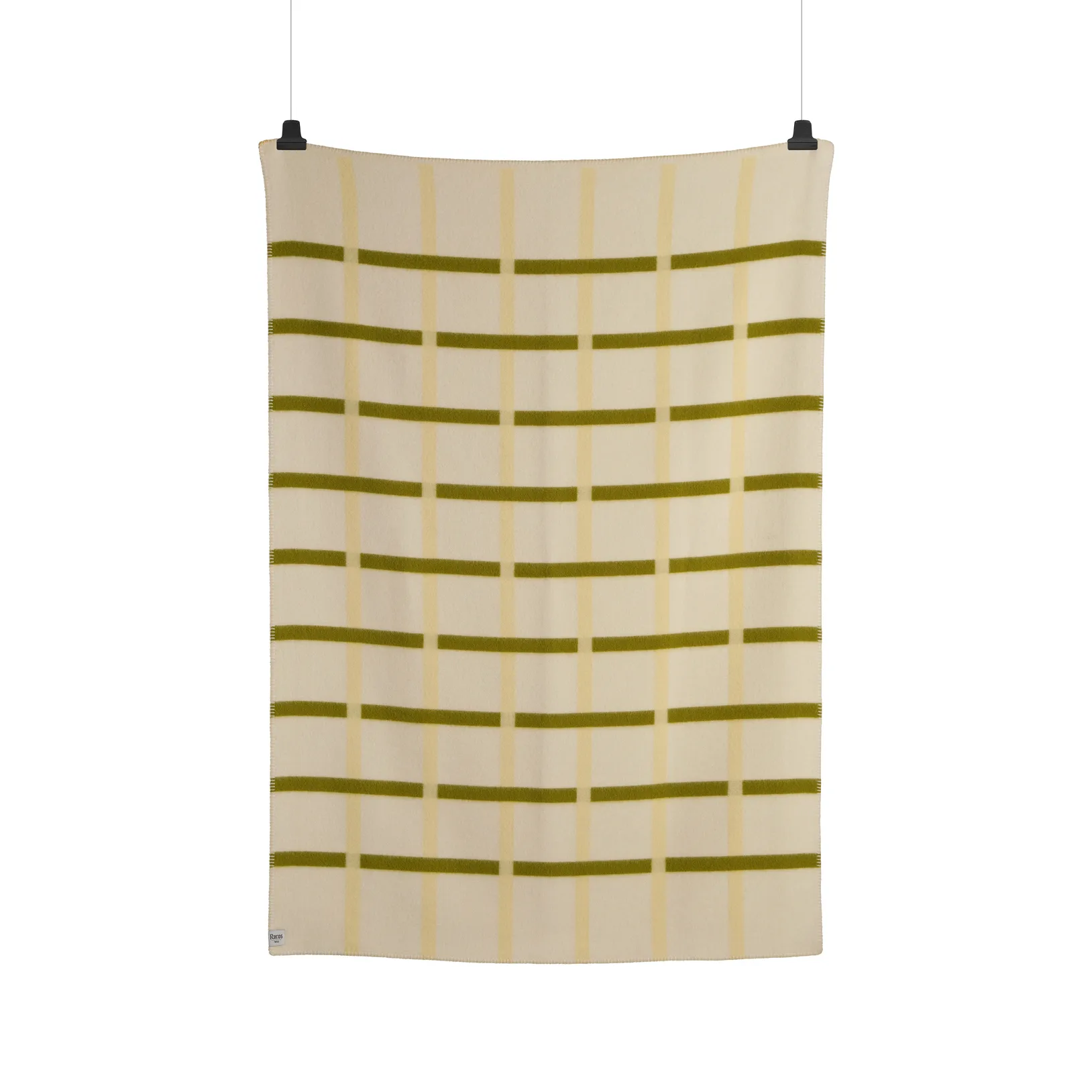 Knut tæppe 135x200 cm, Lime Røros Tweed