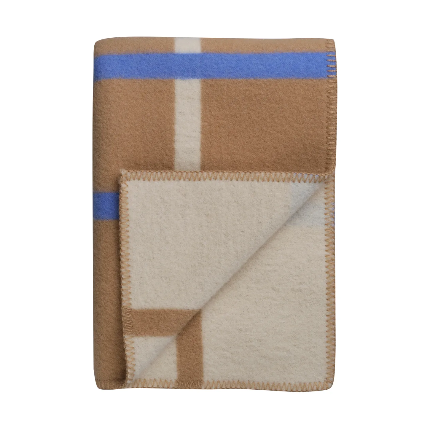 Knut tæppe 135x200 cm, Taupe Røros Tweed