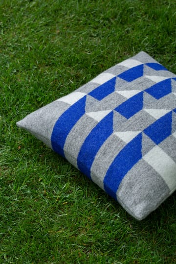 Kvam pude 50x50 cm - Blå - Røros Tweed