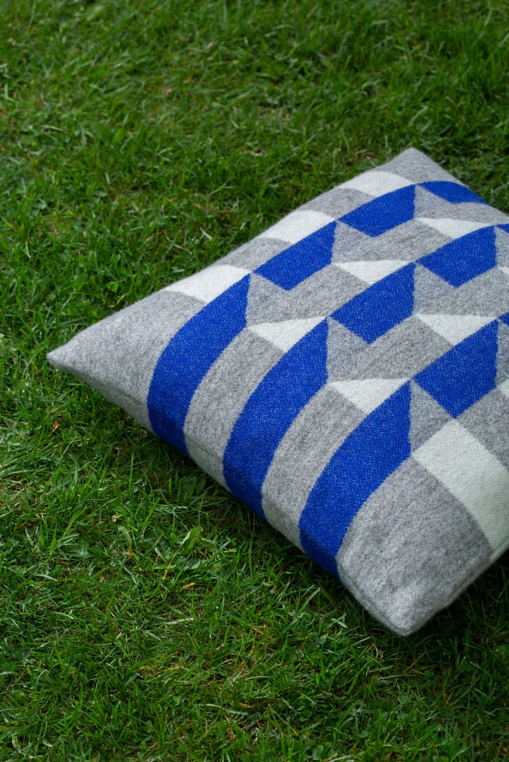 Kvam pude 50x50 cm - Blå - Røros Tweed