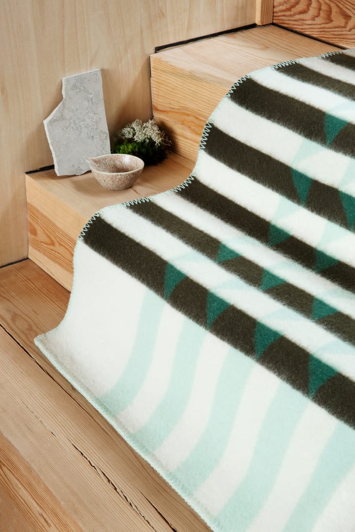 Kvam tæppe 135x200 cm, Green Røros Tweed