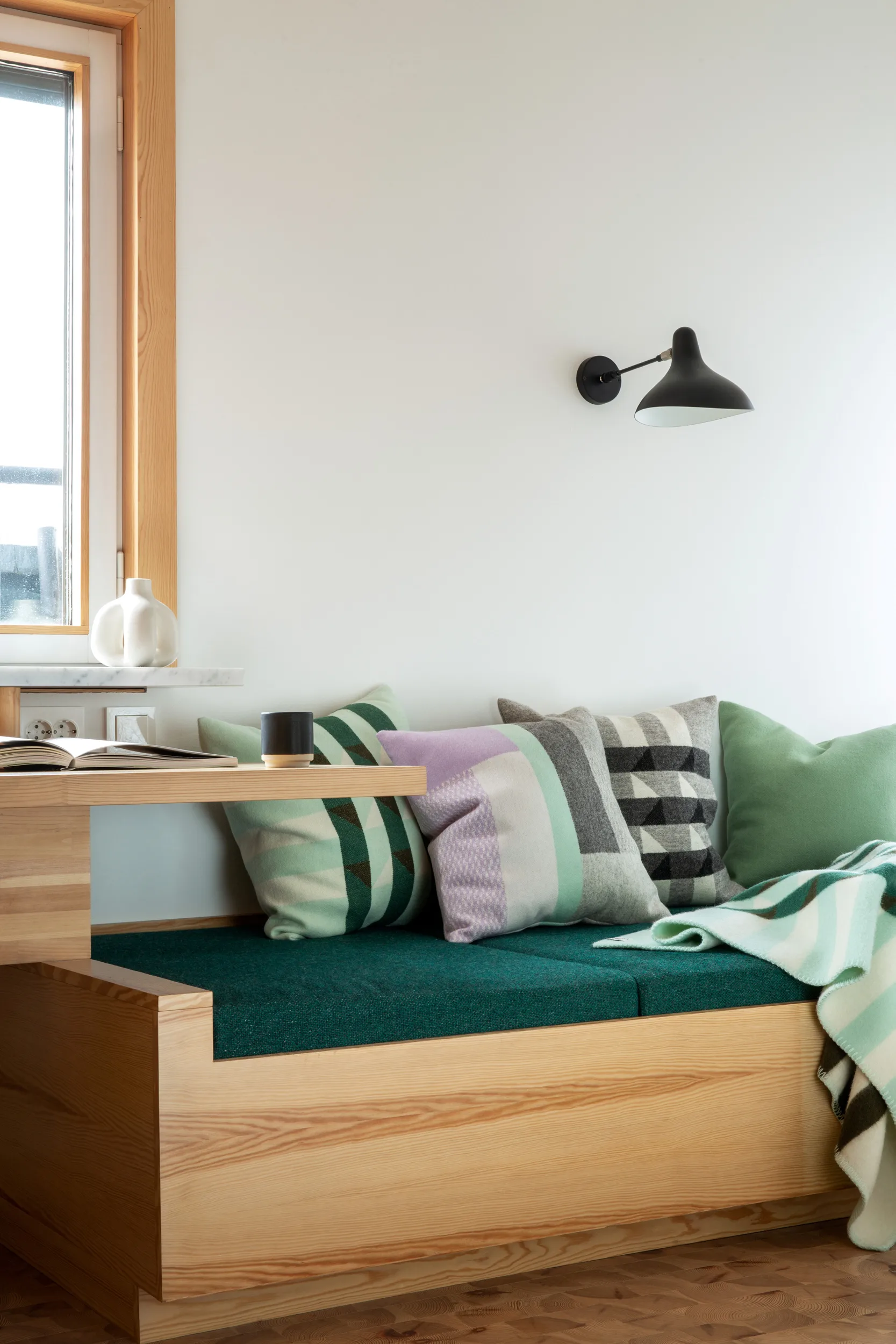 Kvam tæppe 135x200 cm, Green Røros Tweed