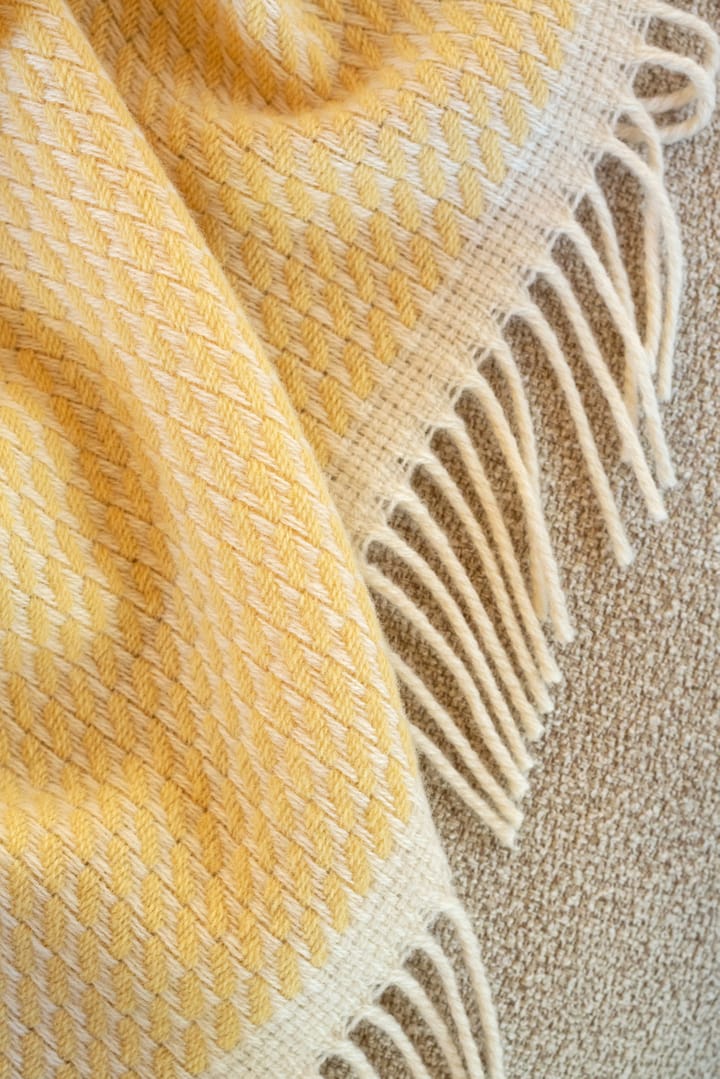 Mello plaid 150x210 cm, Lemon yellow Røros Tweed
