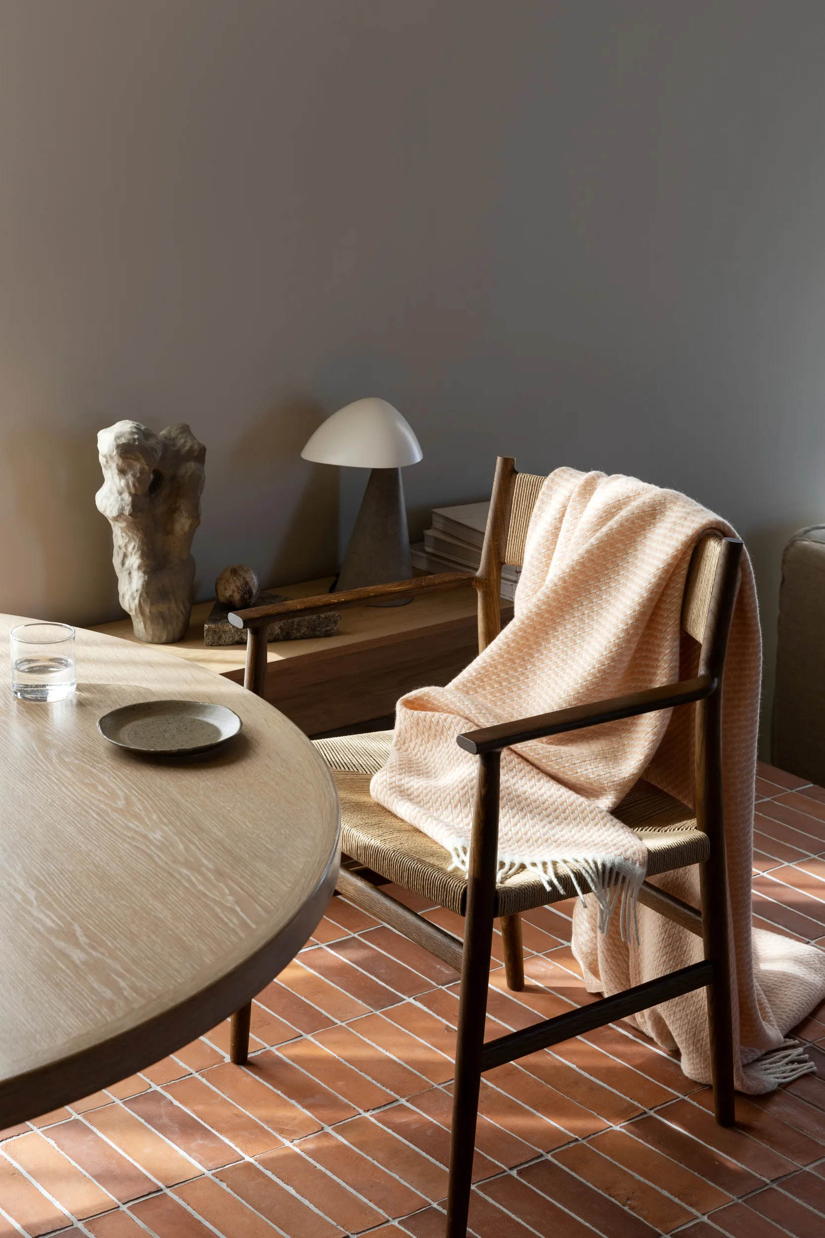 Mello plaid 150x210 cm, Powder pink Røros Tweed