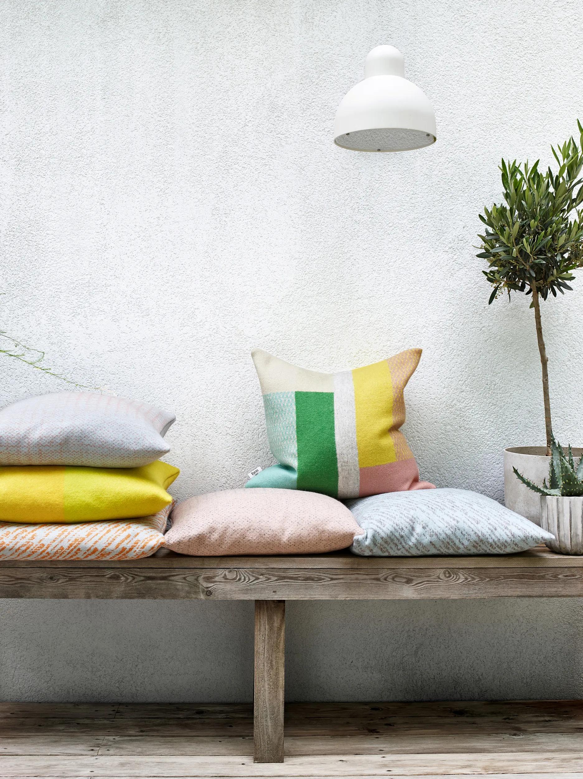 Mikkel pude 50x50 cm, Pastel Røros Tweed