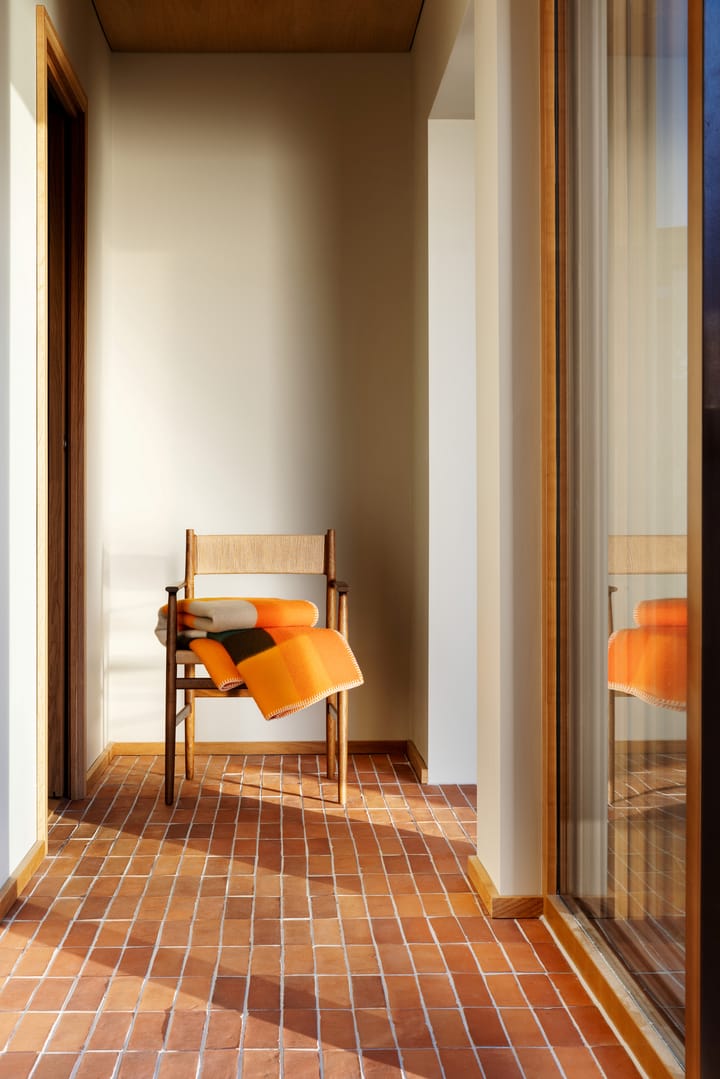 Mikkel tæppe 135x200 cm, Orange Røros Tweed