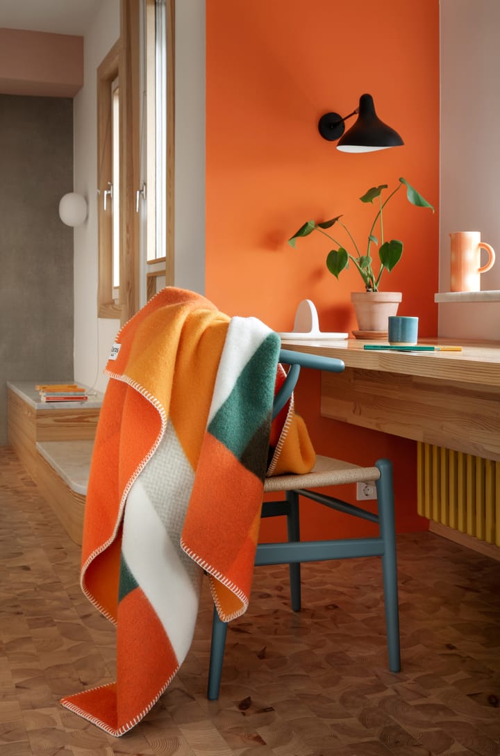Mikkel tæppe 135x200 cm, Orange Røros Tweed
