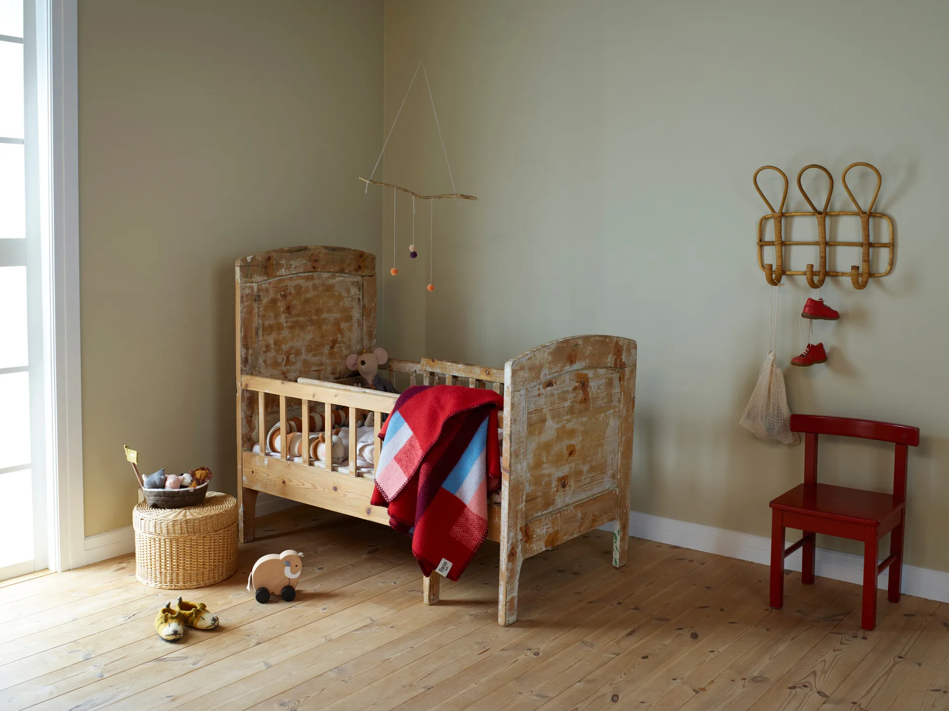 Mikkel tæppe 135x200 cm, Red Røros Tweed