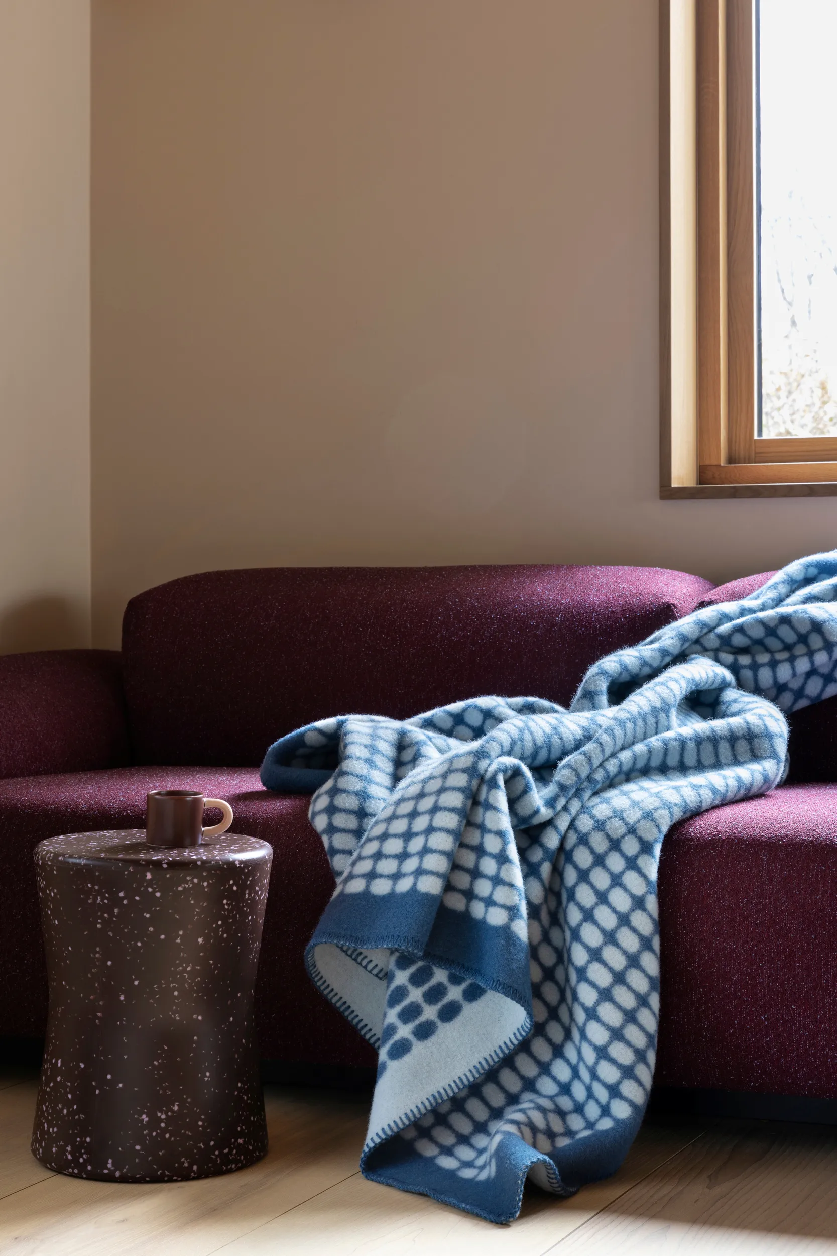 Palette tæppe 135x200 cm, Sea Røros Tweed