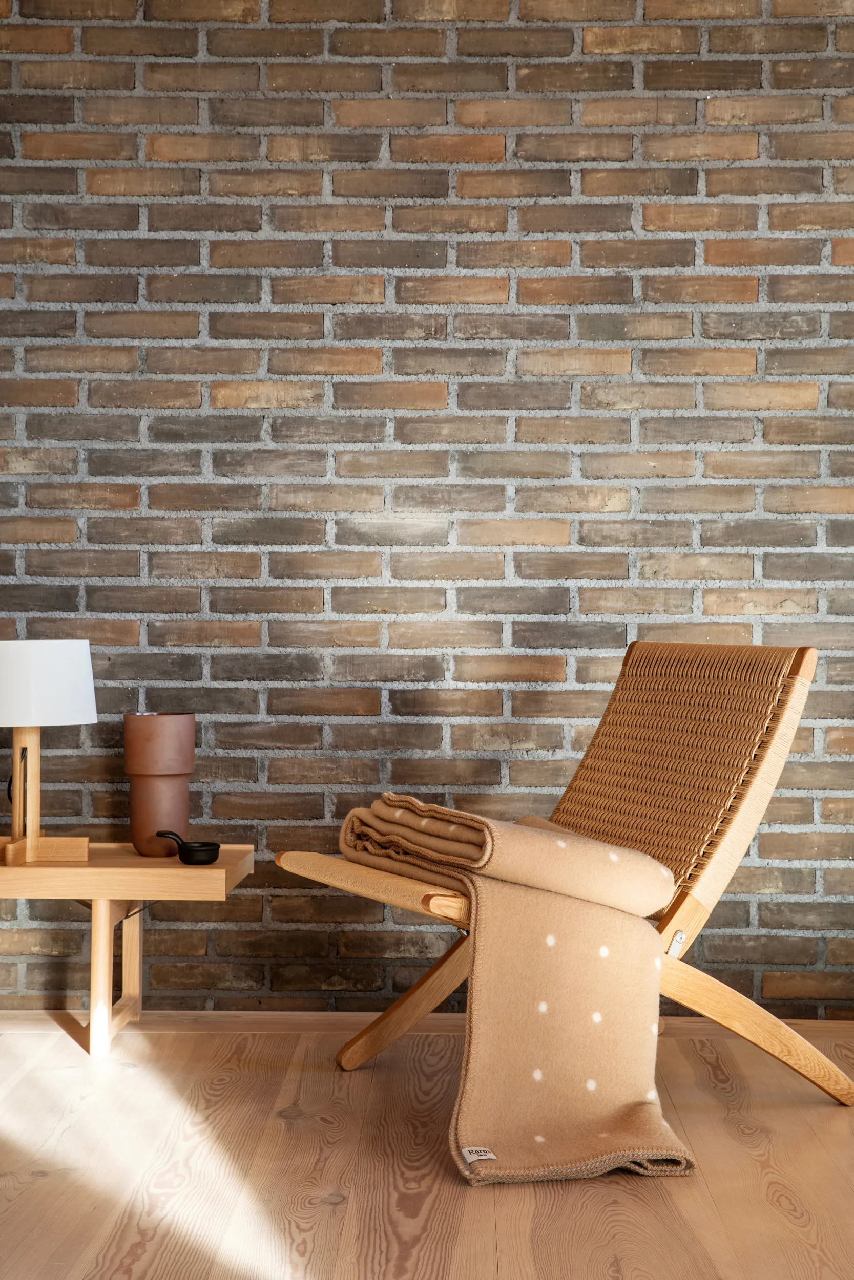 Pastille tæppe 135x200 cm, Mushroom Røros Tweed